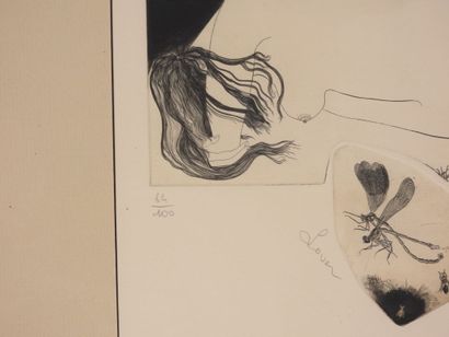 Joël ROCH (né en 1943).
Lover.
Gravure sur...