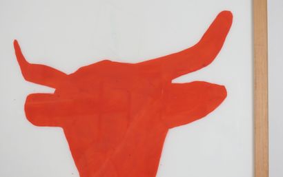 Patrick GOUTTE (1954).
Bull.
Acrylic on polyester...