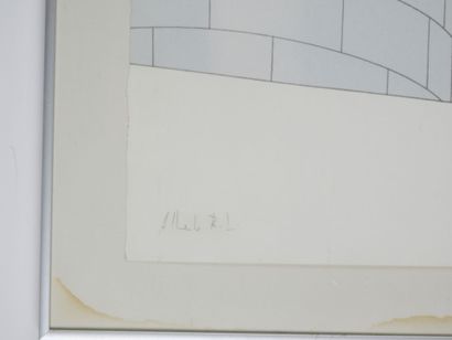Alberto BALI (1944).
Architecture.
Lithographie...