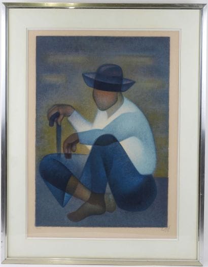 Louis TOFFOLI (1907-1999).
Homme à la canne...