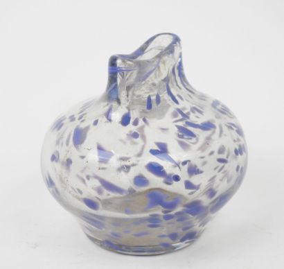 Small, single-flower glass vase made of blown...