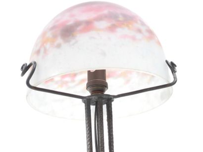 DAUM, NANCY, France. 
Mushroom-shaped lamp...