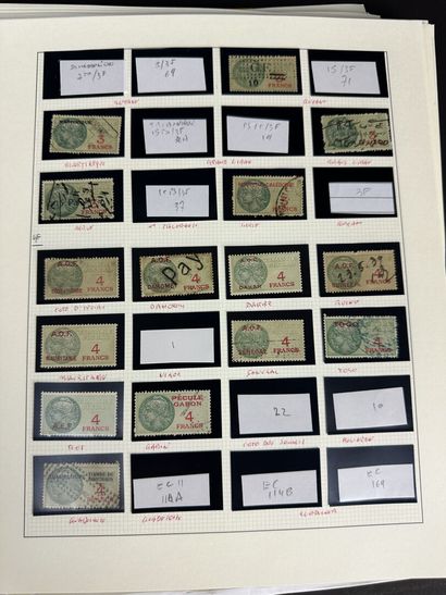 Fiscaux - Colonies Françaises : lot de timbres...
