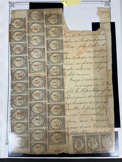 Fiscaux - Copie : Bel ensemble de timbres...