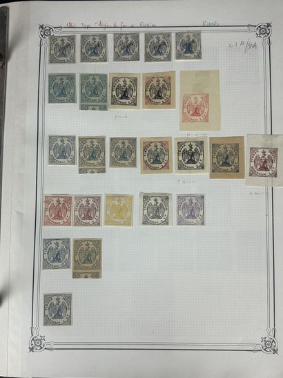 Fiscaux - Dimensions : Ensemble des timbres...