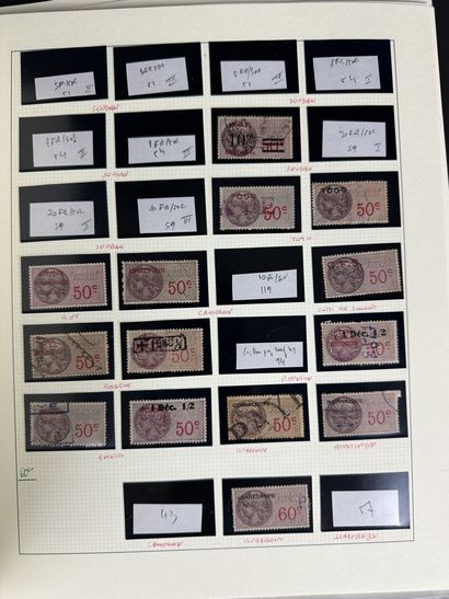 Fiscaux - Colonies Françaises : lot de timbres...