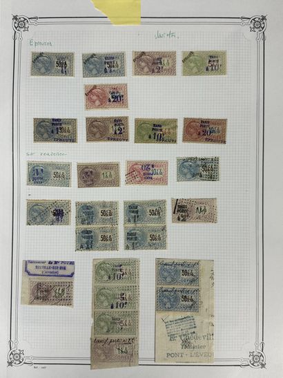 Fiscaux - Copie : Bel ensemble de timbres...