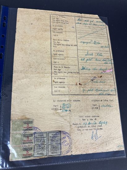 Fiscaux - Vietnam : Petit lot de timbres...