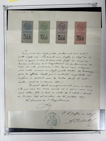 Fiscaux - Affiche: Ensemble des timbres d'Affiche...