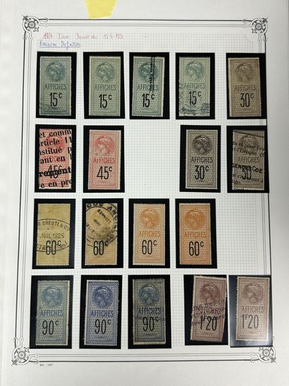 Fiscaux - Affiche: Ensemble des timbres d'Affiche...