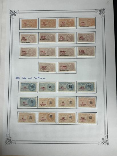 Fiscaux - Taxe de Luxe : Série complète des...