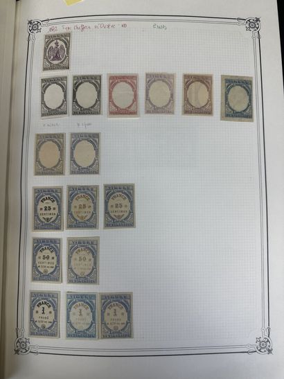 Fiscaux - Dimensions : Ensemble des timbres...