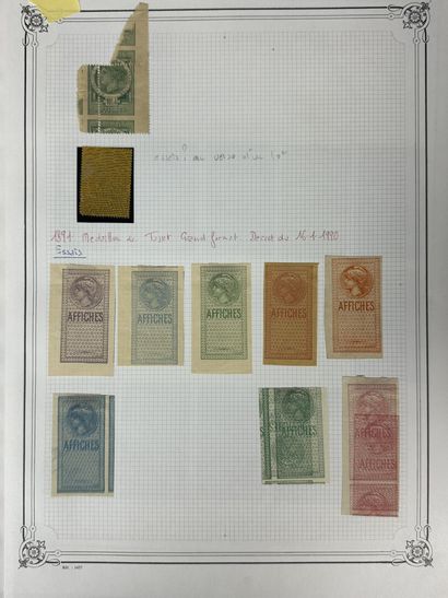 Fiscaux - Affiche: Ensemble des timbres d'Affiche...