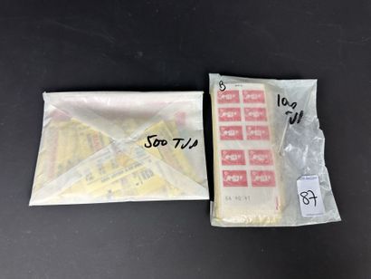 TVP : Lot de 1500 TVP autocollants. 2 pochettes....