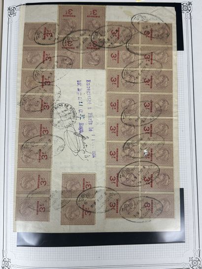 Fiscaux - Dimensions : Ensemble des timbres...