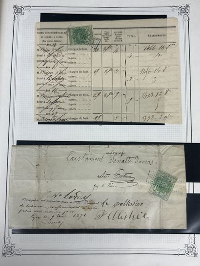 Fiscaux - Dimensions : Ensemble des timbres...