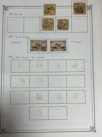 Fiscaux - Douanes : Ensemble de timbres des...
