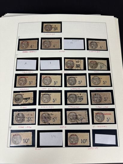 Fiscaux - Colonies Françaises : lot de timbres...