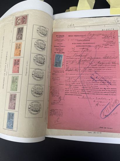 Fiscaux - Dimensions : Ensemble des timbres...