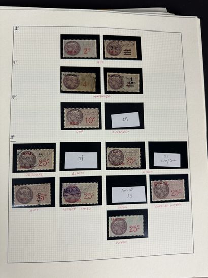 Fiscaux - Colonies Françaises : lot de timbres...