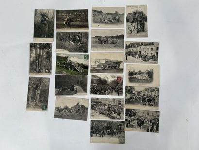 Scènes champêtres: Lot de plus de 60 cartes...