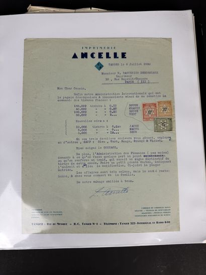 Fiscaux - Maroc : Lot de timbres fiscaux...