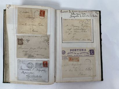Correspondance : Ensemble de lettres et devant...