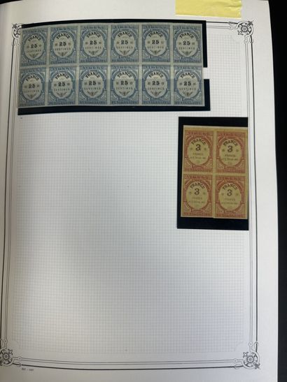 Fiscaux - Dimensions : Ensemble des timbres...