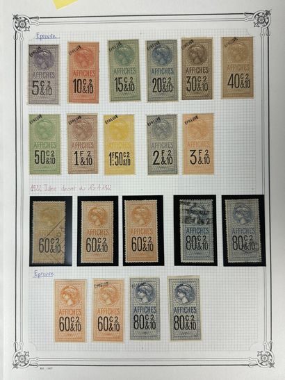 Fiscaux - Affiche: Ensemble des timbres d'Affiche...