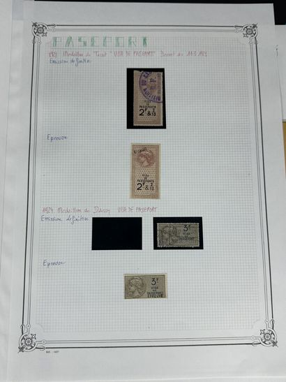 Fiscaux - Passeport : Timbres des Passeports...