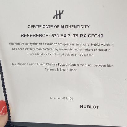 HUBLOT Men's Chelsea Edition Wristwatch with...