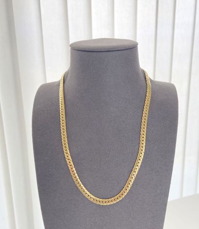 Collier or maille estampée 44 cm C 19,10...