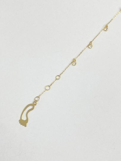 Gold anklet, 23 cm, 1.69 g