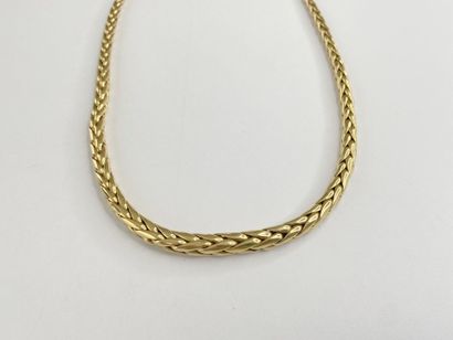 Collier or chute maille estampée 44 cm C...