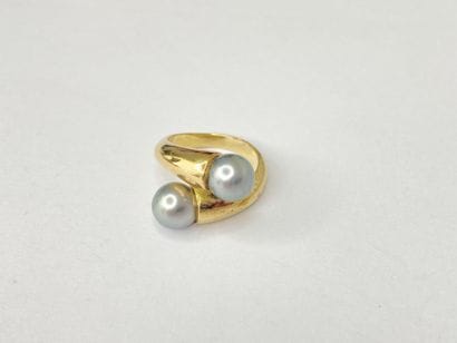 Bague Toi et Moi or perles** dgt 60 C 18...