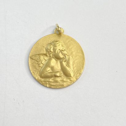 Médaille or ronde -ange- C 5,22 gr