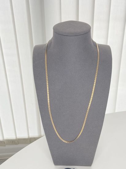57 cm flat-stamped gold chain necklace, 12.94...