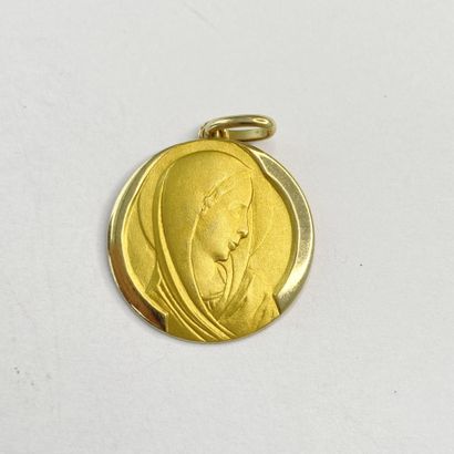 Médaille religieuse or ronde AC 7,39 gr