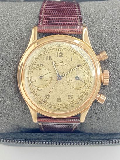 BREITLING Chronographe 1er or, montre fabriquée...