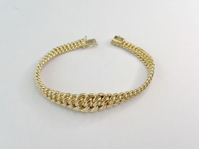 Gold curb chain bracelet, 19 cm long, 10.16...