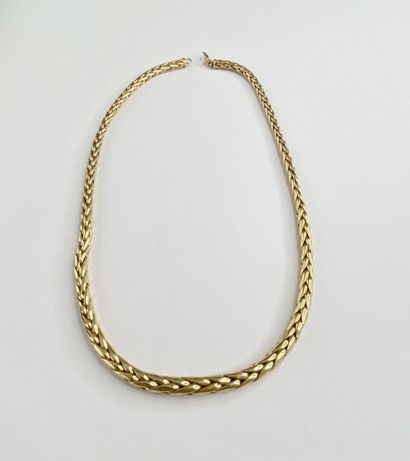 Collier or chute maille estampée 44 cm C...
