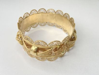 Bracelet or cisélé 7 cm C 40,48 gr
