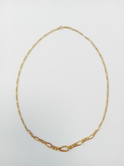 46 cm Alternating-Link Gold Necklace, AC,...