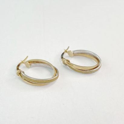 Pair of 375th earrings, 1.98 g
