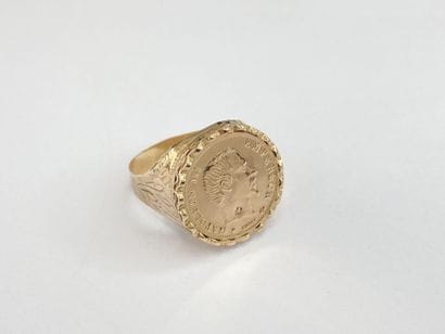 Gold ring, size 60 AC, 3.81 g