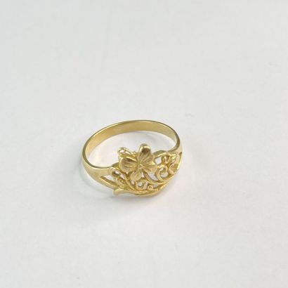 Gold ring with DGT 58 design, 3.67 g