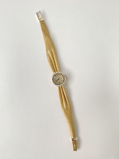 Montre dame or de marque Novcrex, pierres**...