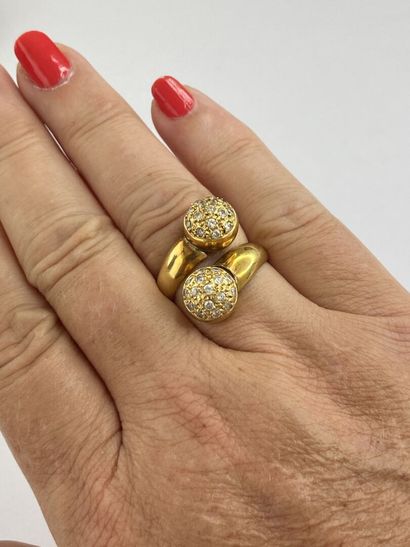 Bague or Toi et Moi or pierres** dgt 57 AC...