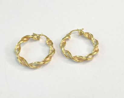 Paire de créoles or ciselée 3,10 gr