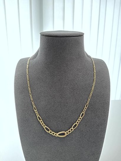 46 cm Alternating-Link Gold Necklace, AC,...